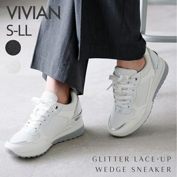 Amazon | [Vivian] スニーカー レディース ウェッジソール 厚底